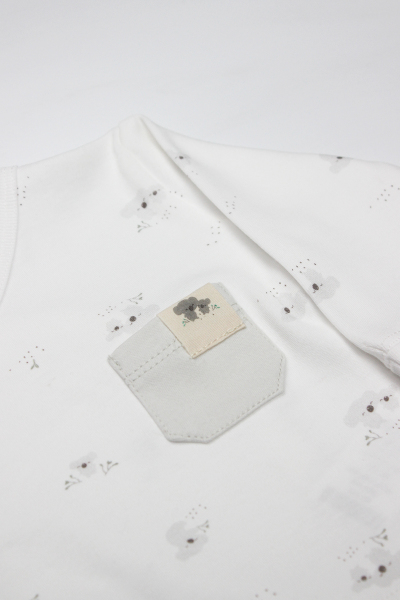 طقم ملابس أطفال من 3 قطع من بيستايل، ليتل كوالا 13109، رمادي - 2