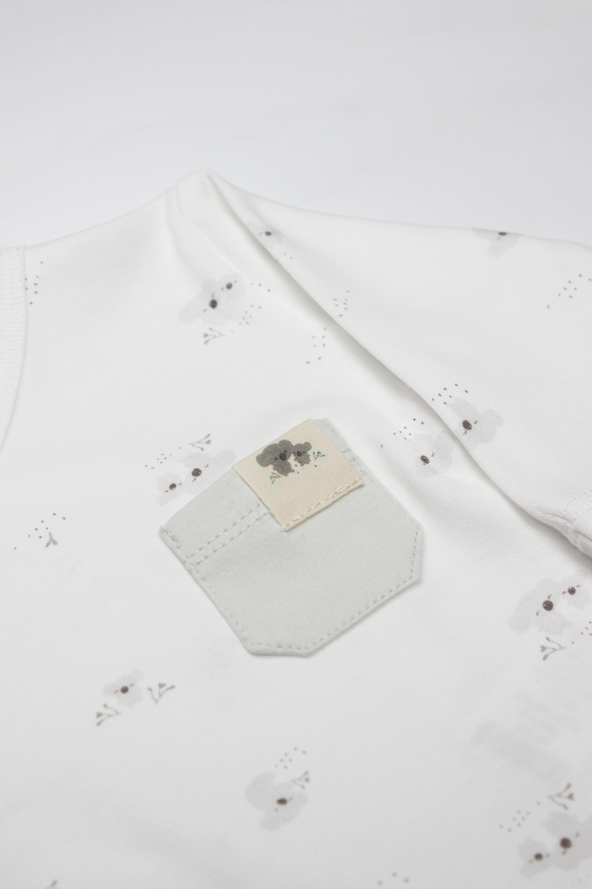 طقم ملابس أطفال من 3 قطع من بيستايل، ليتل كوالا 13109، رمادي - 2