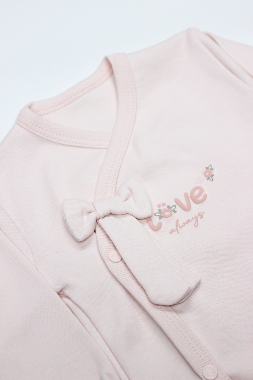 Bistyle 3Lü Zıbın Takım Grow İn Love 13102 Pembe Ekru - 2