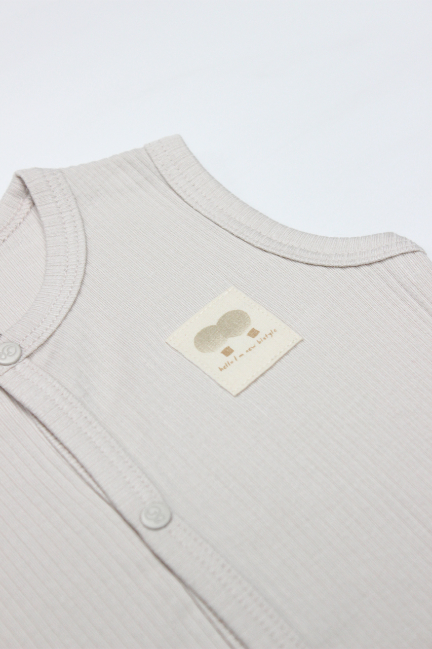 صدرية أطفال من قماش مودال ثنائي النمط بتصميم بالونات طائرة، موديل BS18110، لون بيج - 2