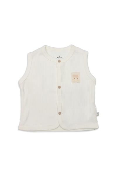 Bistyle Modal Flying Balloons Bebek Yelek BS18110 Ekru - Bistyle