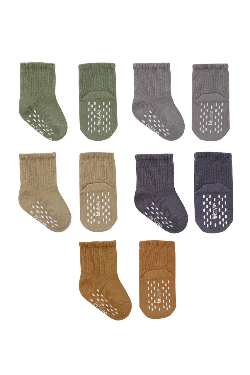 Bistyle 5'Li Penye Kaymaz Düz Soket Çorap 10121 Yeşil - 2