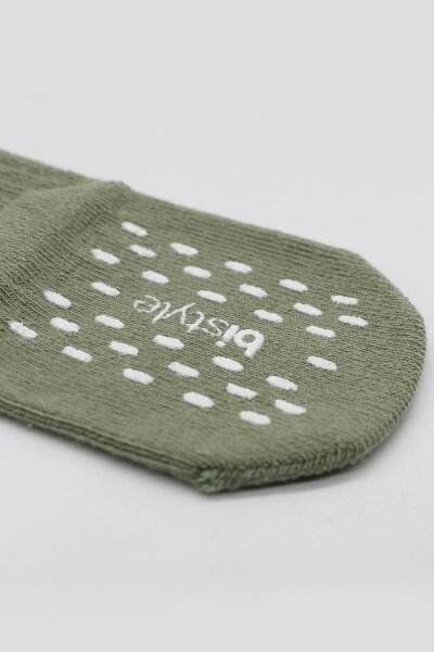 Bistyle 5'Li Penye Kaymaz Düz Soket Çorap 10121 Yeşil - 4