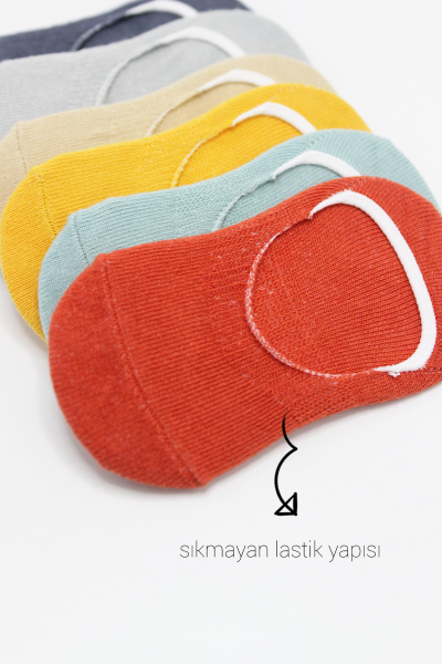 Bistyle 6'Lı Mix Babet Çorap 30101 Kiremit - 4