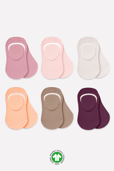 جوارب باليه متنوعة من Bistyle، عبوة من 6 قطع، لون وردي فاتح 30101 - Bistyle