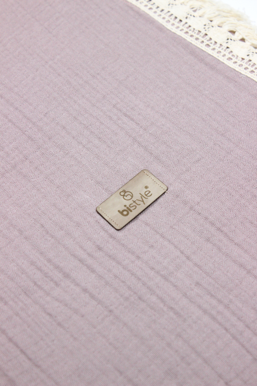 Bistyle Organik Müslin 80x90 Fistolu Battaniye 70112 Antrasit - 2