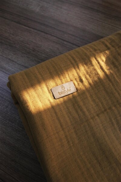 Bistyle Müslin Battaniye 120x120 Cm 70101 Hardal - 4