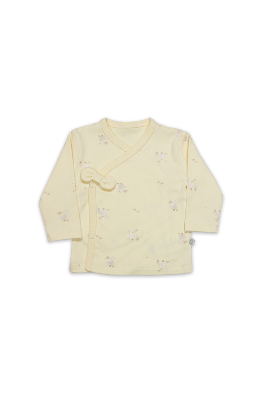 طقم بيستيل مكون من 5 قطع لاستقبال مولود جديد من المستشفى، بتصميم بطة صغيرة، رقم 12103، لون أصفر - 2