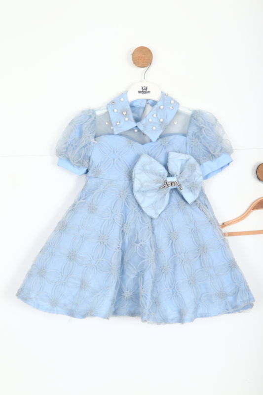 Kız Çocuk Elbise 2-6 Yaş 1713 Mavi - Brand Baby
