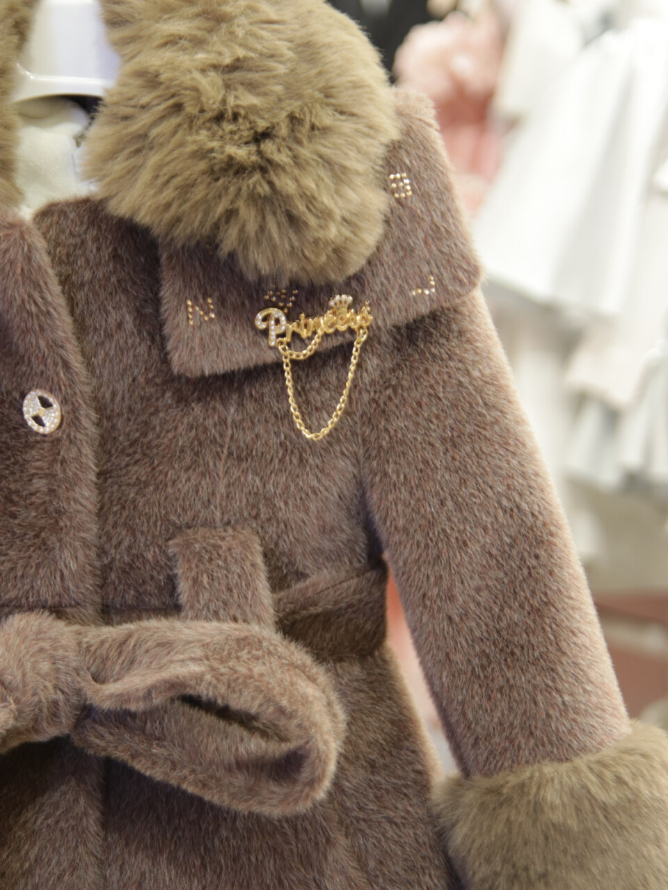 Kız Çocuk Elbise ve Kaban Takmı 2-6 Yaş 400 Kahve - 7