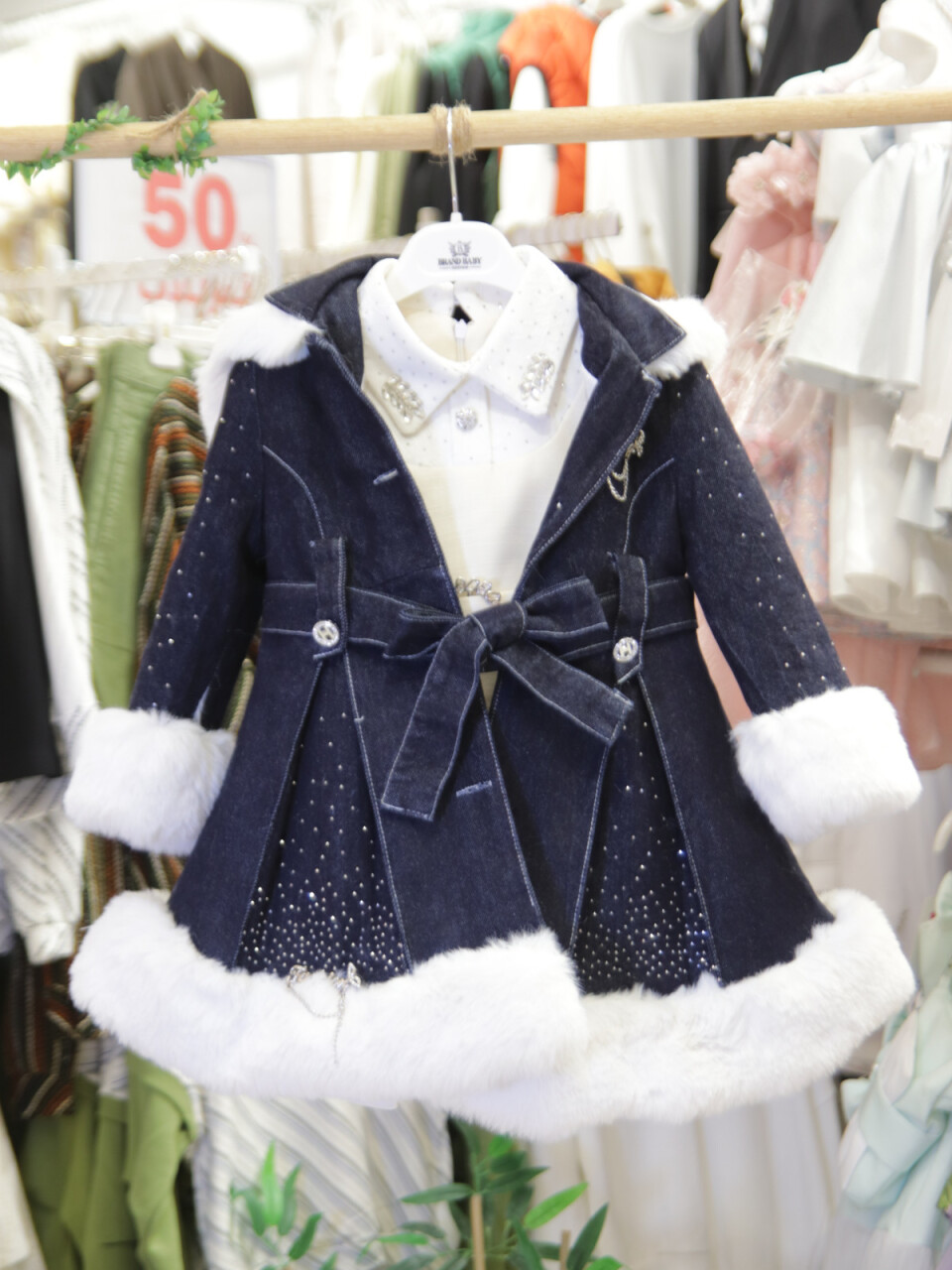 Kız Çocuk Elbise 2-6 Yaş 526 Lacivert - 3