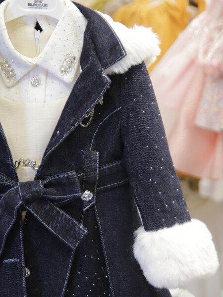 Kız Çocuk Elbise 2-6 Yaş 526 Lacivert - 4