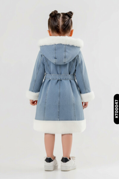 Kız Çocuk Elbise 2-6 Yaş 526 Mavi - 2