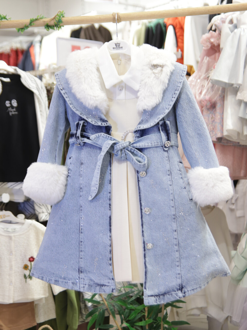 Kiz Çocuk Elbise 6-10 Yaş 527 Mavi - 3