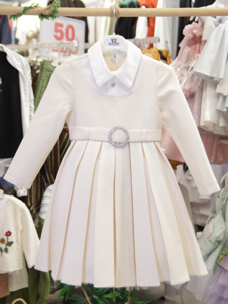 Kiz Çocuk Elbise 6-10 Yaş 527 Mavi - 5