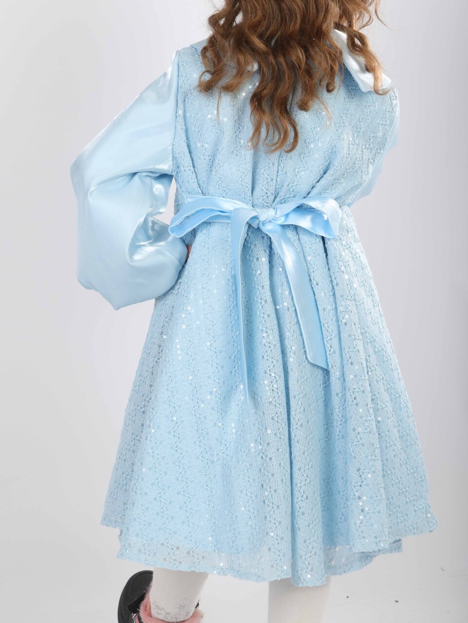 Kız Çocuk Elbise 2-6 Yaş 26471 Mavi - 4