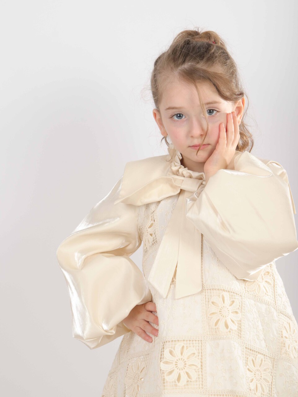 Kız Çocuk Elbise 2-6 Yaş 26470 Bej - 4