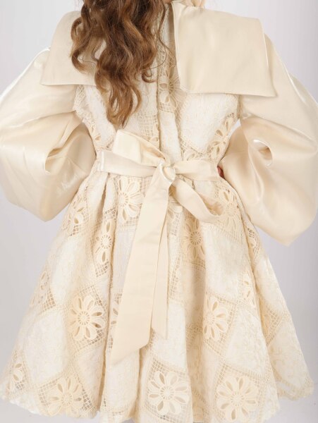 Kız Çocuk Elbise 2-6 Yaş 26470 Bej - 8