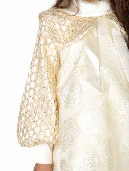 Kız Çocuk Elbise 7-11 Yaş 3723 Bej - 3