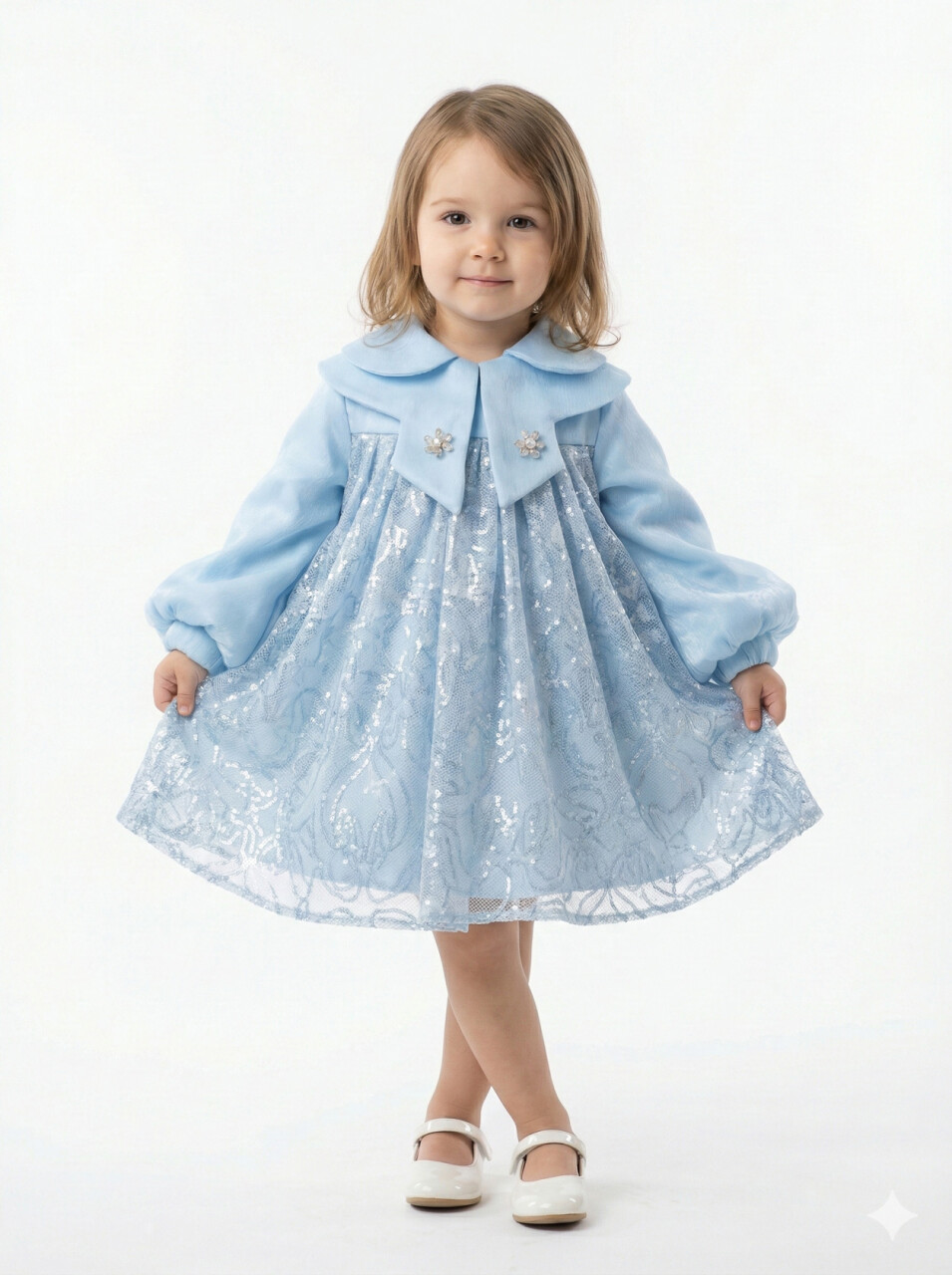 Girl's dress, ages 2-6, 2610 - 1