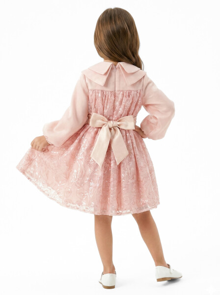 Kız Çocuk Elbise 7-11 Yaş 3710 Pembe - 2