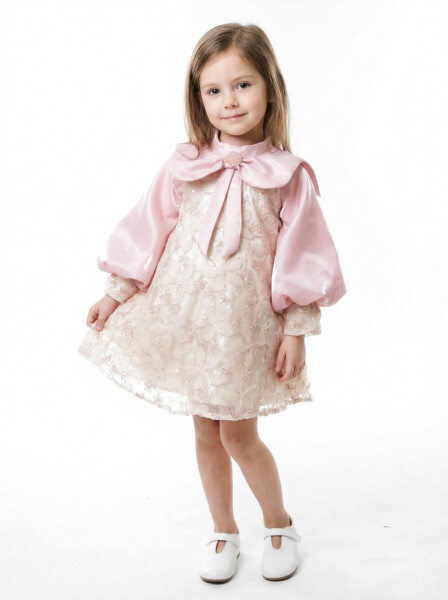 Kız Çocuk Elbise 2-6 Yaş 1004 Pembe 