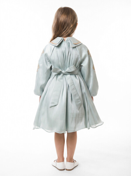 Kız Çocuk Elbise 2-6 Yaş 26472 Yeşil - 2