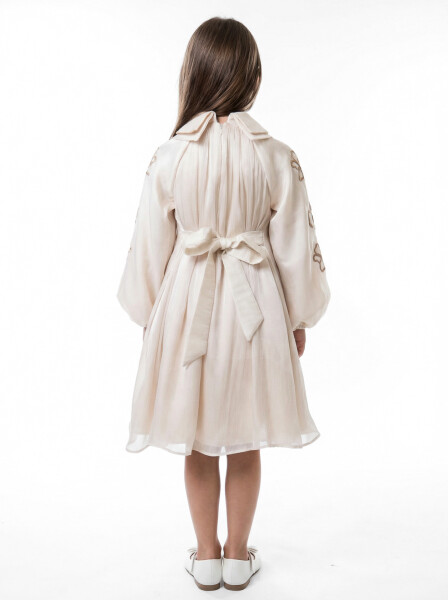 Kız Çocuk Elbise 2-6 Yaş 26472 Bej - 2