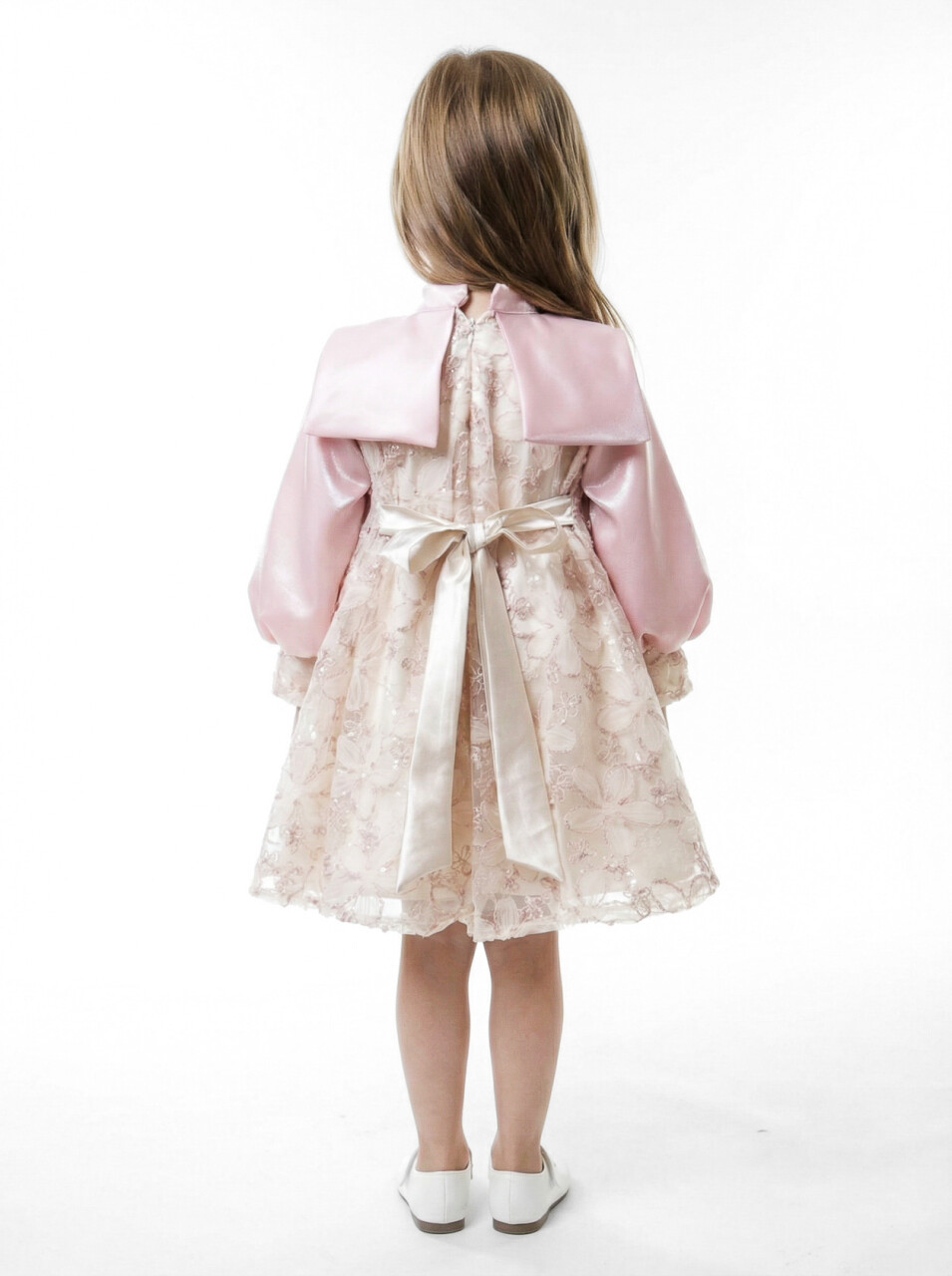 Kız Çocuk Elbise 7-11 Yaş 1104 Pembe - 2