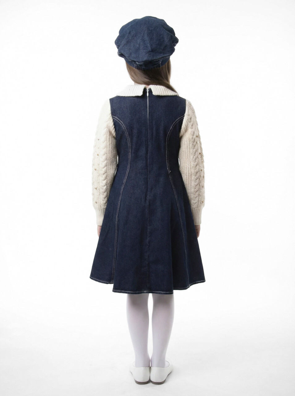 Kız Çocuk Elbise 7-11 Yaş 25556 Bej - 2