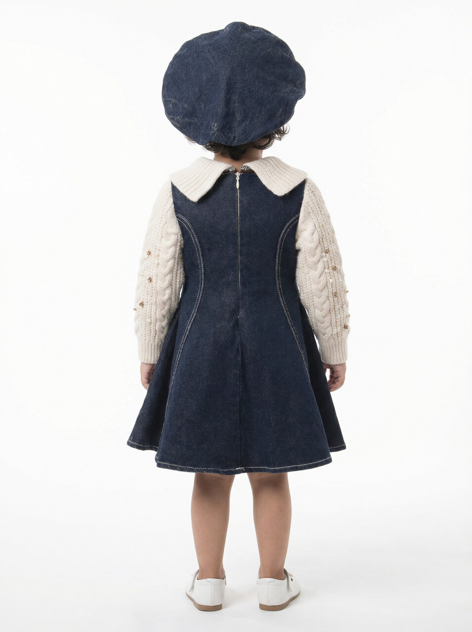 Kız Çocuk Elbise 2-6 Yaş 25456 Bej - 2