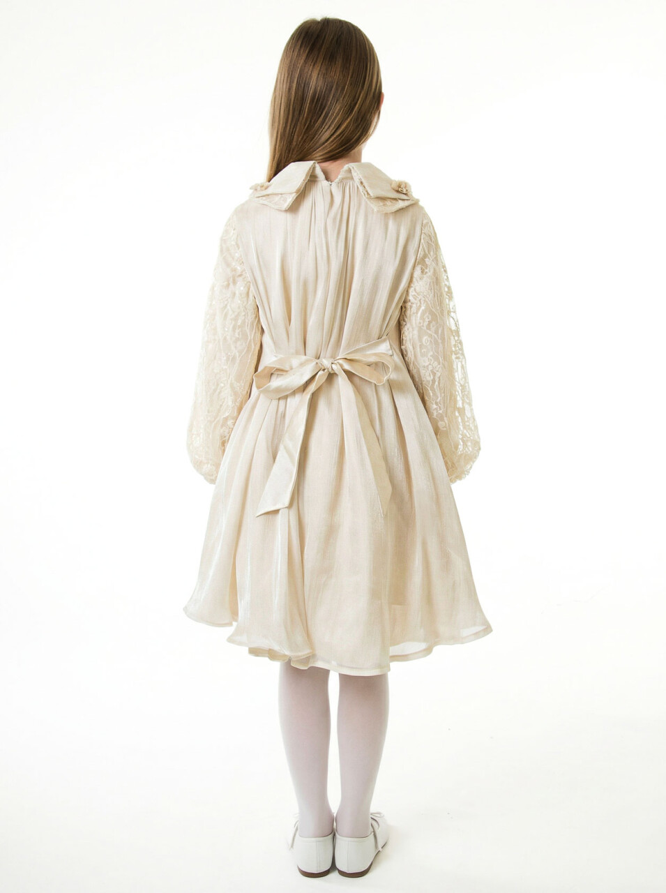 Kız Çocuk Elbise 2-6 Yaş 2611 Ekru - 2