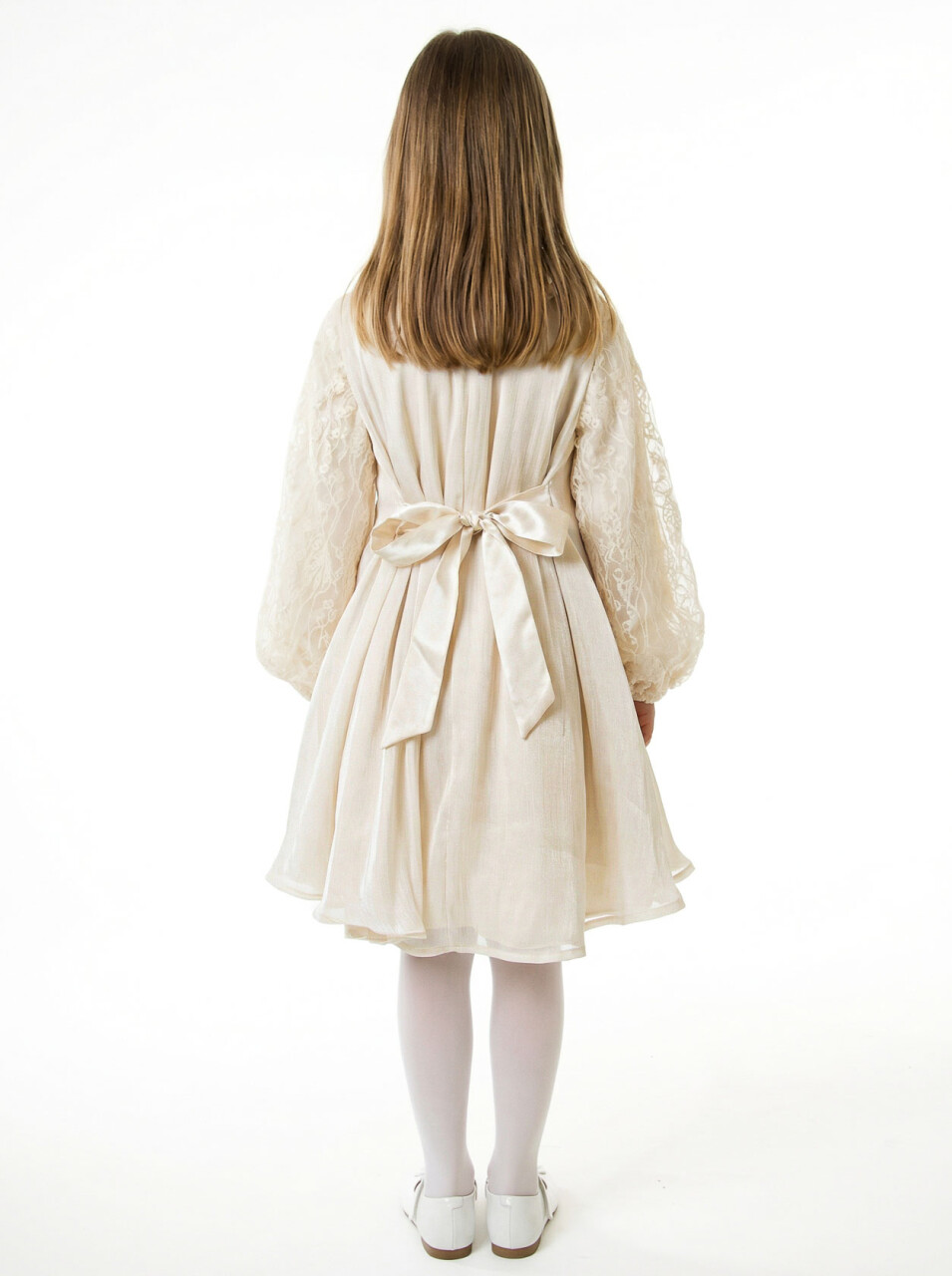 Kız Çocuk Elbise 7-11 Yaş 2711 Ekru - 3