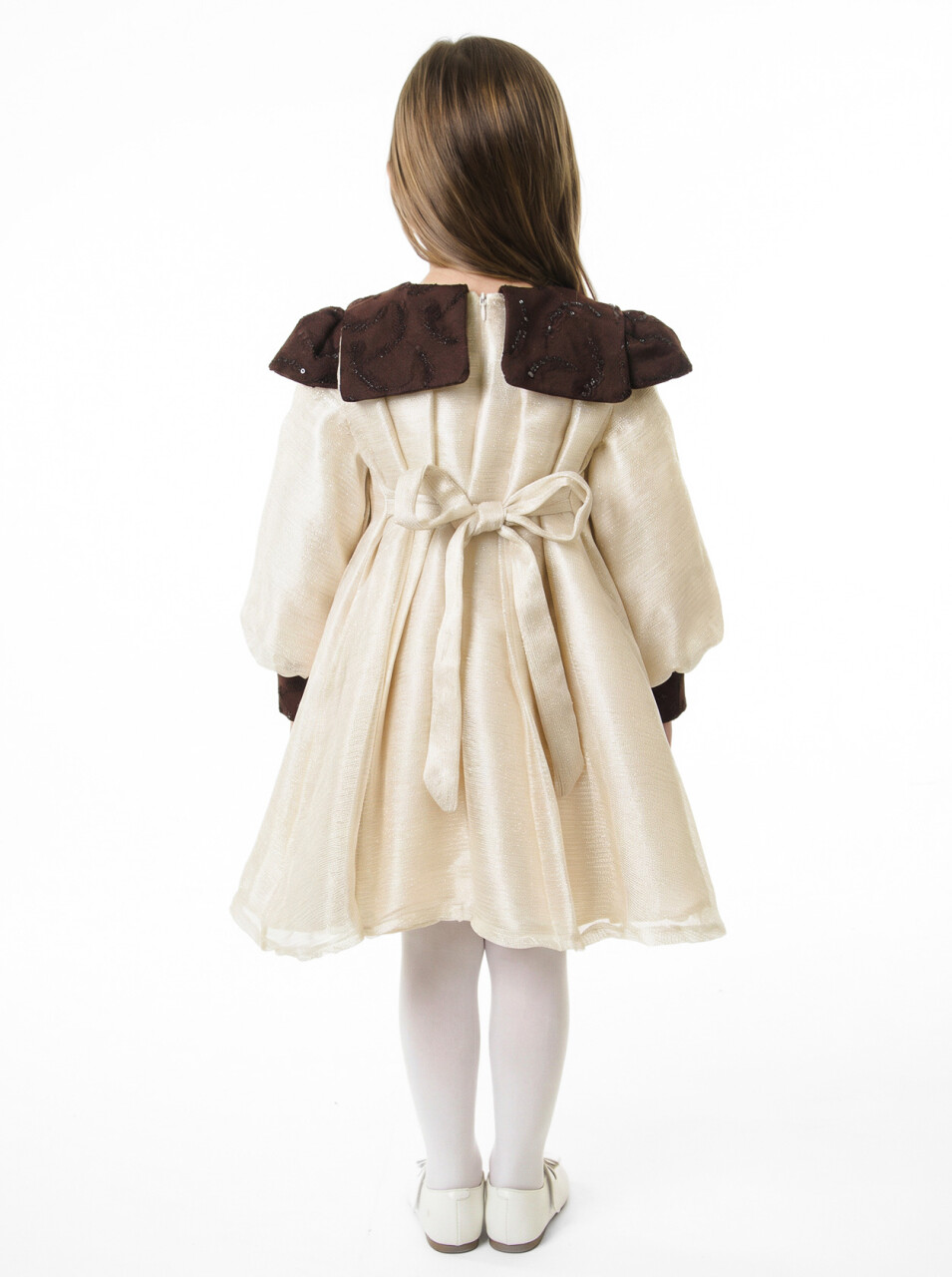 Kız Çocuk Elbise 2-6 Yaş 1012 Ekru - 2