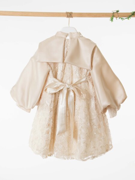 Kız Çocuk Elbise 2-6 Yaş 1004 Bej - 6