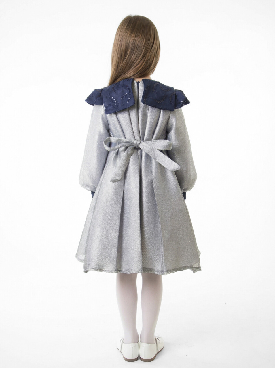 Kız Çocuk Elbise 7-11 Yaş 1112 Gri - 2