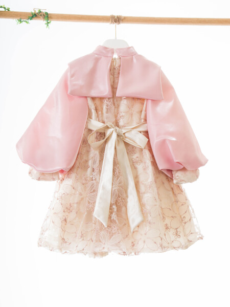 Kız Çocuk Elbise 2-6 Yaş 1004 Pembe - 4