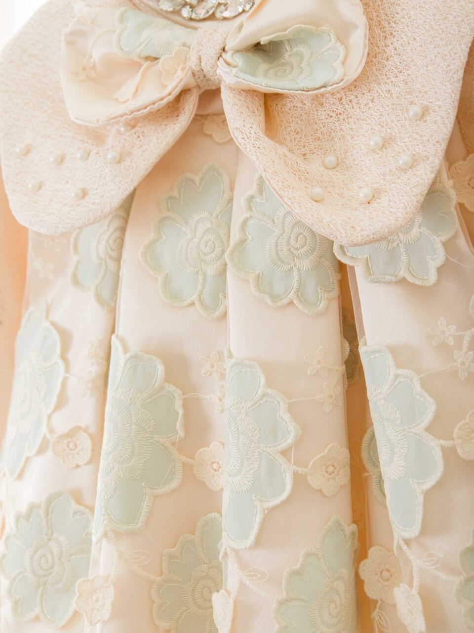 Kız Çocuk Elbise 2-6 Yaş 2613 Bej - Yeşil - 5