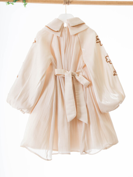 Kız Çocuk Elbise 2-6 Yaş 26472 Bej - 3