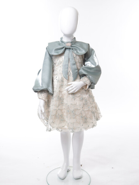 Kız Çocuk Elbise 2-6 Yaş 1004 Yeşil - 3