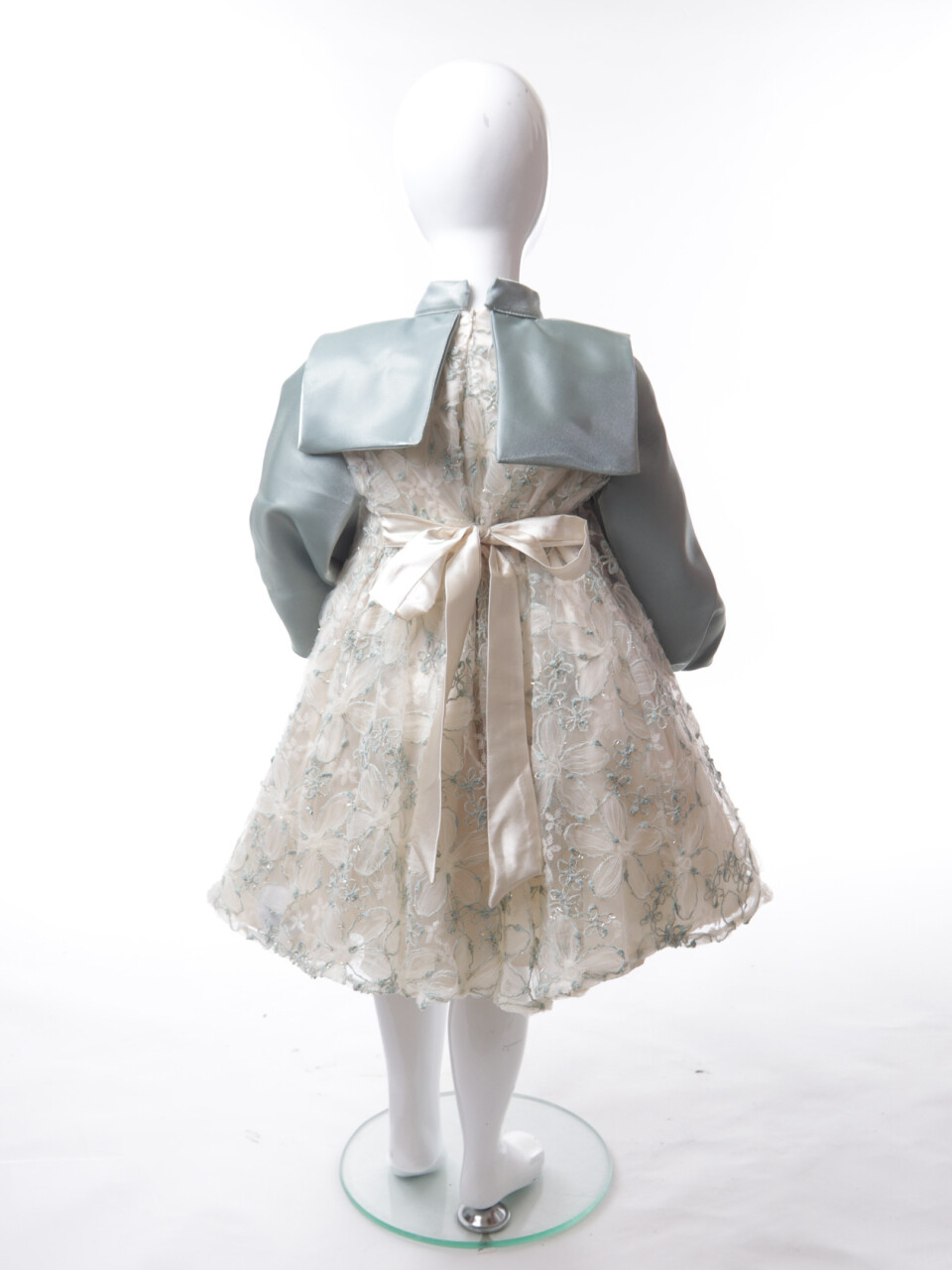 Kız Çocuk Elbise 2-6 Yaş 1004 Yeşil - 4