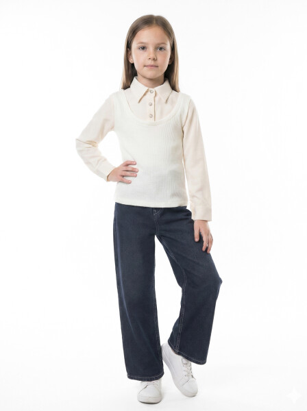 Kız Çocuk Fularlı 3'lü Alt-Üst Takım 11-14 Yaş 25562 Kahverengi - 3