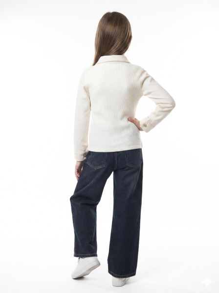 Kız Çocuk Fularlı 3'lü Alt-Üst Takım 11-14 Yaş 25562 Kahverengi - 4