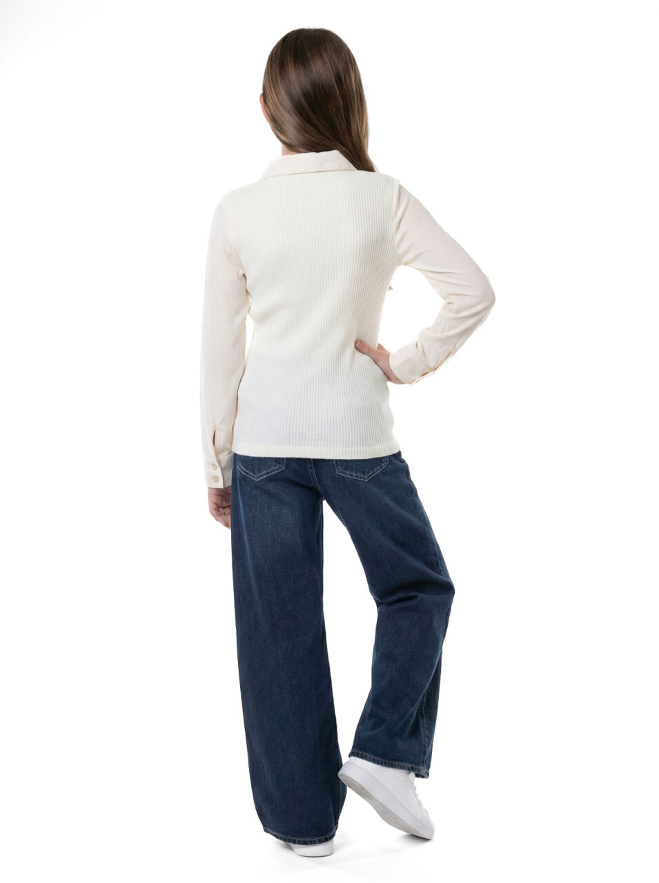 Kız Çocuk Fularlı 3'lü Alt-Üst Takım 6-10 Yaş 25461 Bej - 5