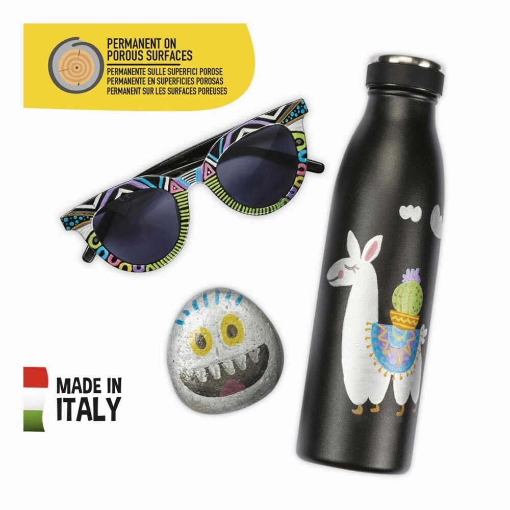 أقلام كاريوكا المعدنية ذات الرأس اللبادي، عبوة من 8 أقلام - 2