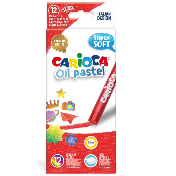 Carioca Yağlı Pastel Boya Kalemi 12'Li - Carioca