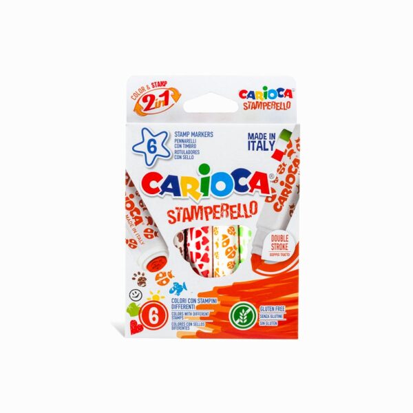 Carioca Stamperello Yıkanabilir Keçeli Boya Kalemi 6'Lı - Carioca