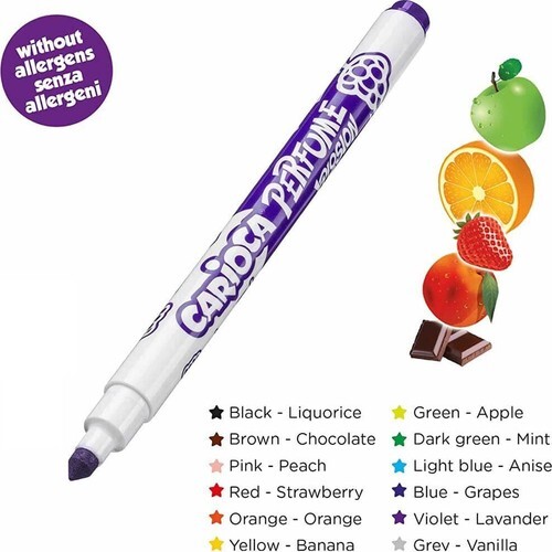 أقلام حبر جاف معطرة من كاريوكا، عبوة من 12 قلمًا - 3