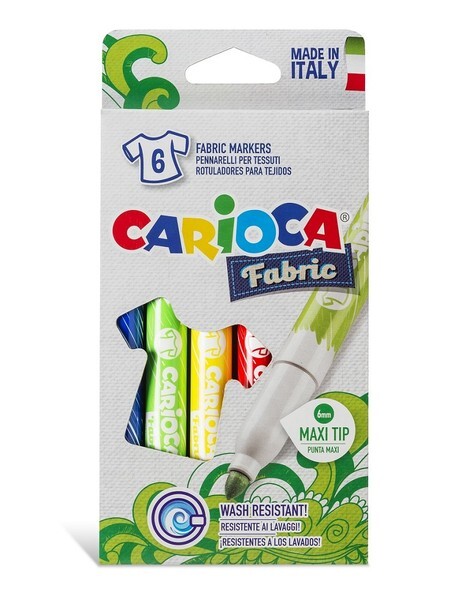 Carioca Keçeli Kumaş Boyama Kalemi Maxı 6'Lı - Carioca