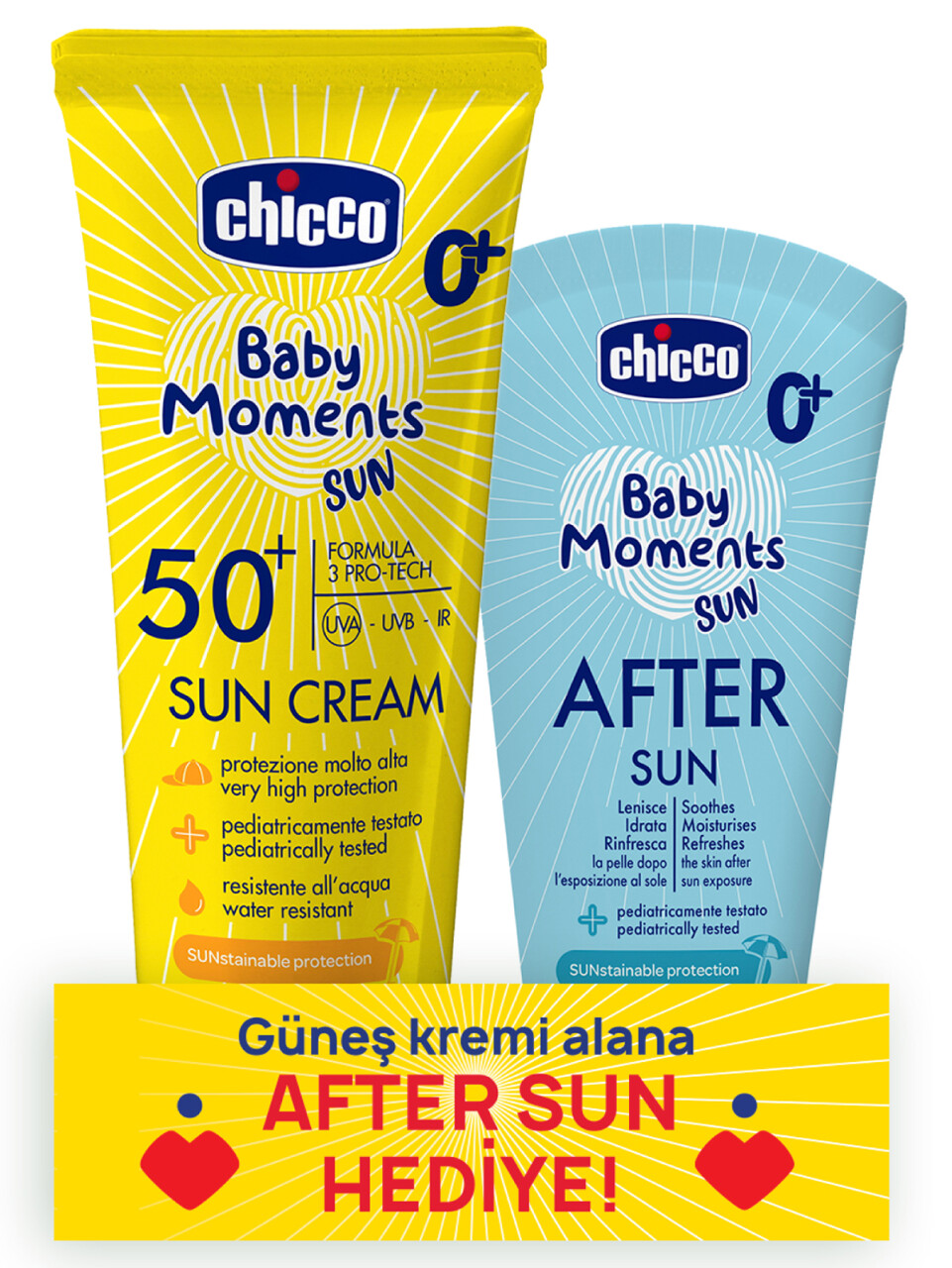 Chicco Baby Moments Sun Güneş Kremi Spf 50+ 75 ml + After Sun Hediye - 1